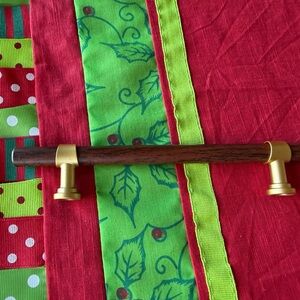 7.5” Gold‎ and Wood Cabinet Handles NEW 20 count